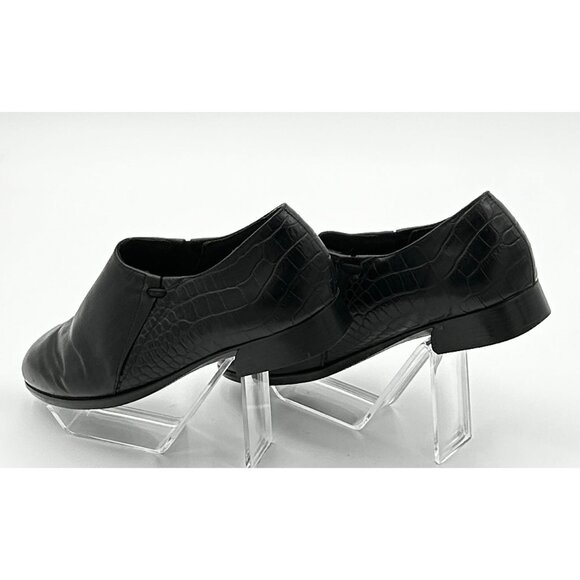 Munro Marteen Black Leather Croc Embossed Slip-On Loafers Women’s 9WW Comfort - Picture 9 of 15